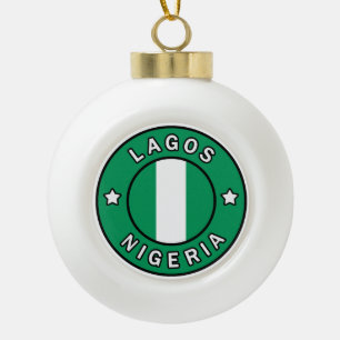 Lagos Nigeria Keramik Kugel-Ornament