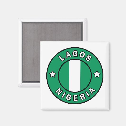 Lagos Nigeria Magnet (Vorderseite/Rückseite)