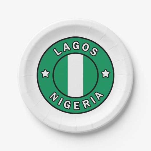Lagos Nigeria Pappteller (Vorderseite)