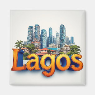 Lagos Nigeria Reise-Geschenk für Besucher 🗺️ Magnet