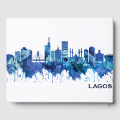 Lagos Nigeria Skyline Blue Gästebuch (Rückseite)
