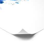 Lagos Nigeria Skyline Blue Poster (Ecke)