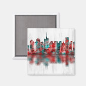 Lagos Nigeria Skyline Magnet (Vorderseite/Rückseite)