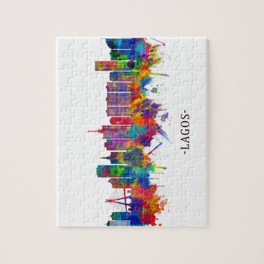 Lagos Nigeria Skyline Puzzle (Vertikal)