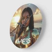 LAGOS - NIGERIA - SUPERHELD GROßE WANDUHR (Winkel)
