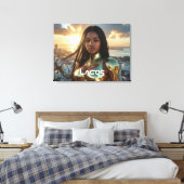 LAGOS - NIGERIA - SUPERHERO LEINWANDDRUCK (Insitu (Schlafzimmer))