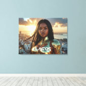 LAGOS - NIGERIA - SUPERHERO LEINWANDDRUCK (Insitu (Holzboden))