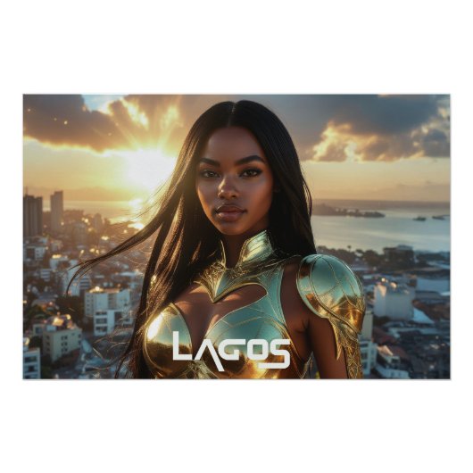 LAGOS - NIGERIA - SUPERHERO POSTER (Vorderseite)