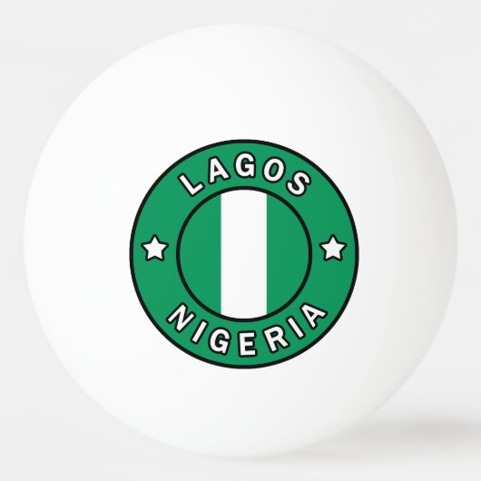 Lagos Nigeria Tischtennisball (Vorderseite)