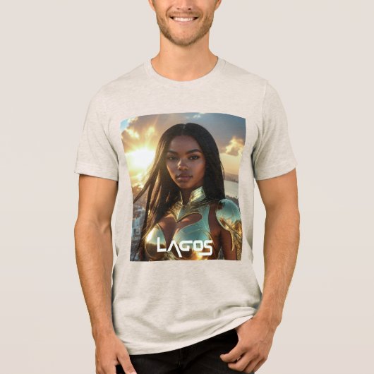 LAGOS - NIGERIA Tri-Blend SHIRT (Vorderseite)