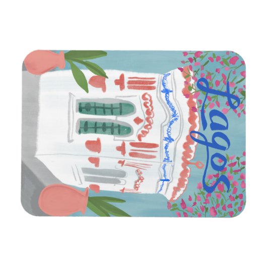 Lagos Portugal Quiosque Algarve Niedliche Handwerk Magnet (Horizontal)