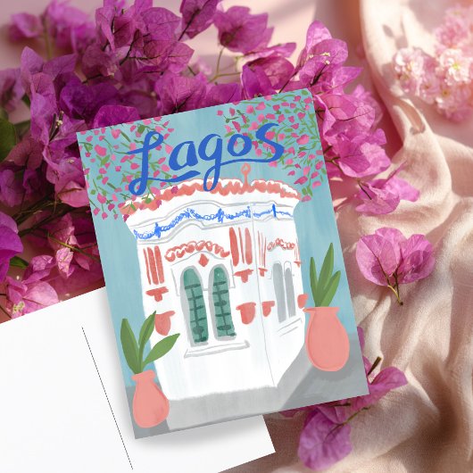 Lagos Portugal Quiosque Algarve Niedliche Handwerk Postkarte