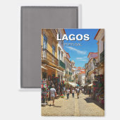 Lagos Portugal Travel Magnet (Vorderseite/Rückseite)