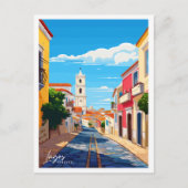 Lagos Portugal Vintage Illustration Postkarte (Vorderseite)