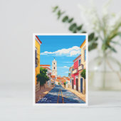 Lagos Portugal Vintage Illustration Postkarte (Stehend Vorderseite)