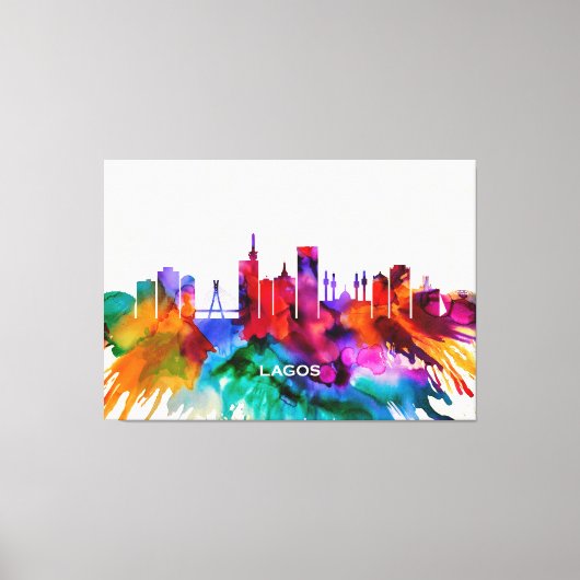 Lagos Skyline Leinwanddruck (Vorderseite)