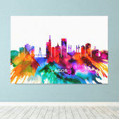 Lagos Skyline Leinwanddruck (Insitu (Holzboden))