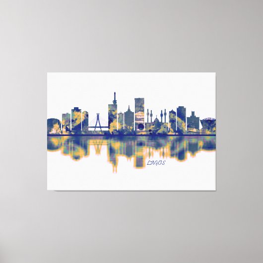 Lagos Skyline Leinwanddruck (Vorderseite)