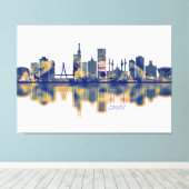 Lagos Skyline Leinwanddruck (Insitu (Holzboden))
