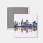 Lagos Skyline Magnet (Vorderseite/Rückseite)
