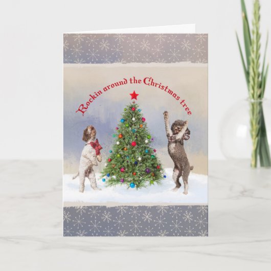 Lagotto Christmas Karte (Vorderseite)