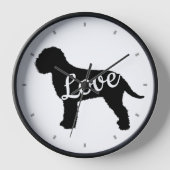 Lagotto Liebe Black Uhr (Vorderseite)