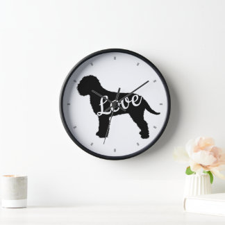 Lagotto Liebe Black Uhr