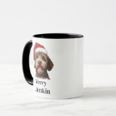 Lagotto Romagnolo Dog Weihnachtsmannmütze Weihnach Tasse (Vorderseite Links)