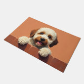 Lagotto Romagnolo Fußmatten Kunst Fußmatte (Schrägansicht)