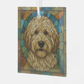 Lagotto Romagnolo Hund "Festglas" Ornament Aus Glas (Vorderseite links)