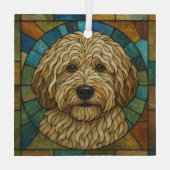 Lagotto Romagnolo Hund "Festglas" Ornament Aus Glas (Rückseite)