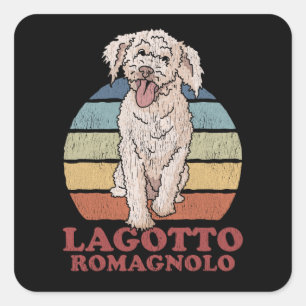 Lagotto Romagnolo   Hundebesitzer Lagotto Romagnol Quadratischer Aufkleber