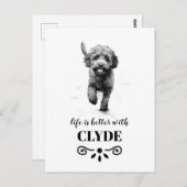 Lagotto Romagnolo Life ist besser Custom Dog Name Postkarte (Vorne/Hinten)