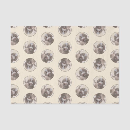 Lagotto Romagnolo Malerei Niedlich Original Hunde Seidenpapier (Vorderseite)