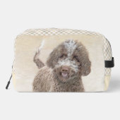 Lagotto Romagnolo Malerei Niedlich Original Hunde Waschbeutel (Rückseite)