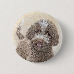 Lagotto Romagnolo Malerei - Niedliche Original Dog Button