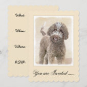 Lagotto Romagnolo Malerei - Niedliche Original Dog Einladung (Vorne/Hinten)