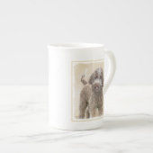 Lagotto Romagnolo Malerei - Niedliche Original Dog Porzellantasse (Vorderseite Rechts)