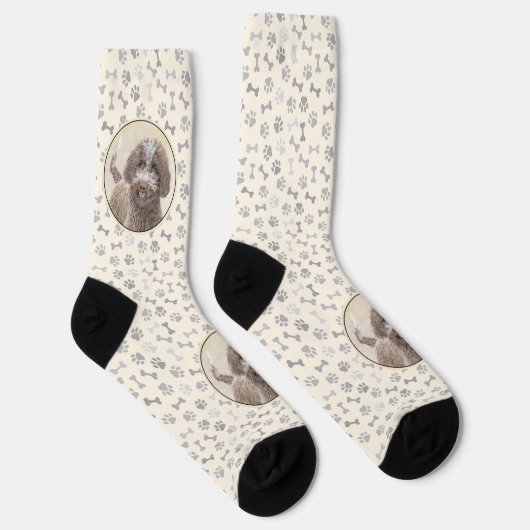Lagotto Romagnolo Malerei - Niedliche Original Dog Socken (Rechts)