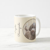 Lagotto Romagnolo Malerei - Niedliches Original Hu Kaffeetasse (VorderseiteRechts)