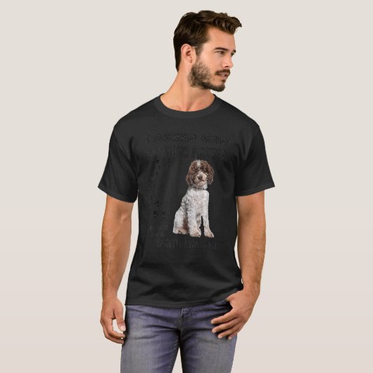 Lagotto Romagnolo Sprichwort Mama Vater Print, Ita T-Shirt (Vorne ganz)