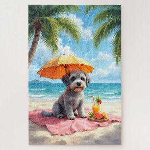 Lagotto Romagnolo Strand Szene Puzzle