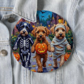 Lagotto Romagnolo Trick-or-Treating Halloween Button (Beispiel)