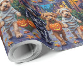 Lagotto Romagnolo Trick-or-Treating Halloween Geschenkpapier (Rolleneckpunkt)