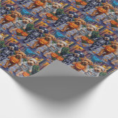 Lagotto Romagnolo Trick-or-Treating Halloween Geschenkpapier (Ecke)