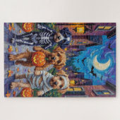 Lagotto Romagnolo Trick-or-Treating Halloween Puzzle (Horizontal)