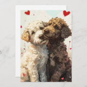 Lagotto romagnolo Valentine Feiertagskarte (Vorne/Hinten)