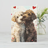 Lagotto romagnolo Valentine Feiertagskarte (Stehend Vorderseite)