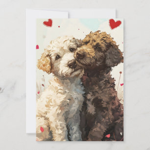 Lagotto romagnolo Valentine Feiertagskarte