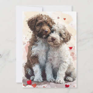 Lagotto Romagnolo Valentinstag Feiertagskarte